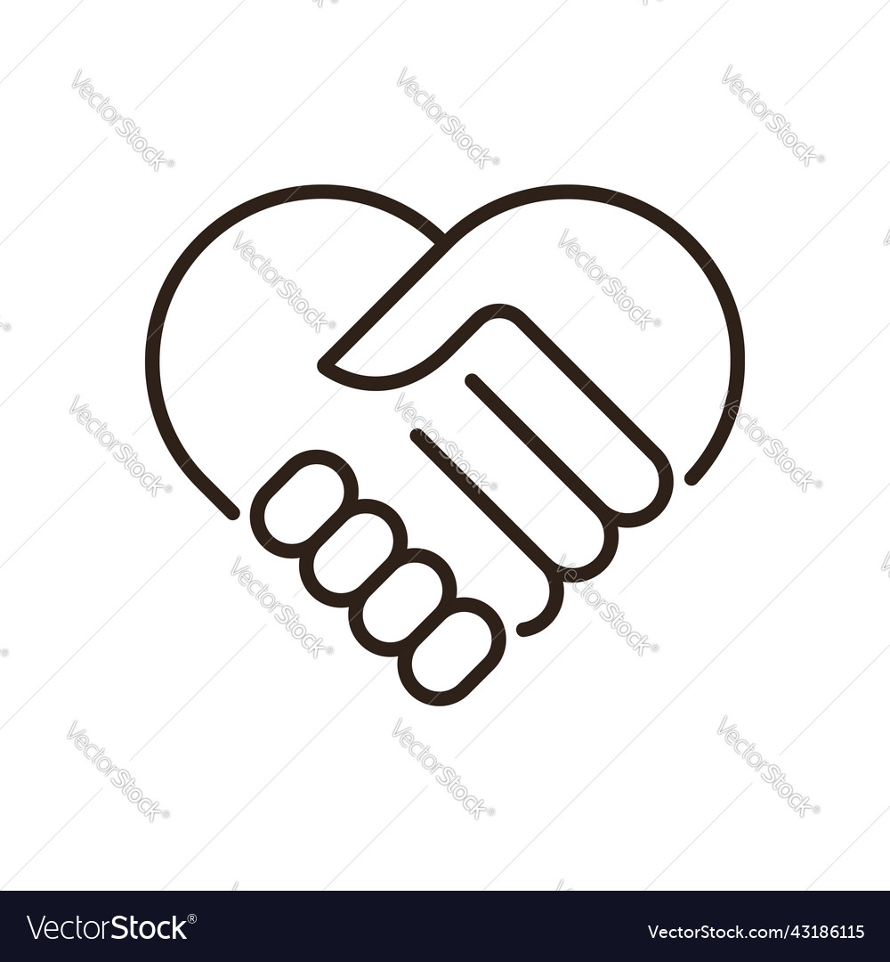 Together heart handshake flat