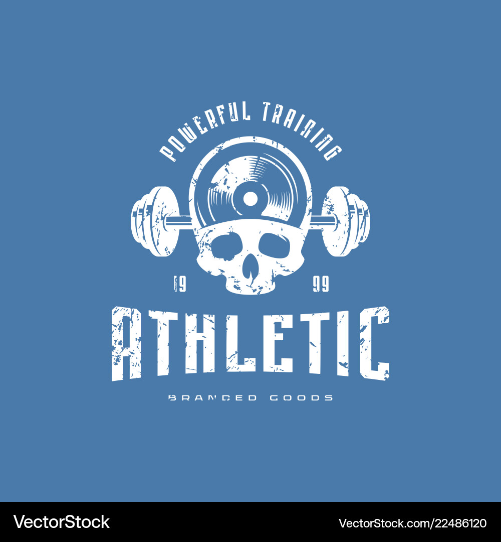 Athletic emblem for tshirt Royalty Free Vector Image