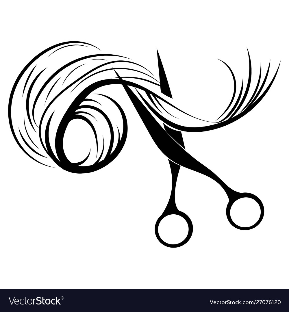 Black and White Hairdresser Logo