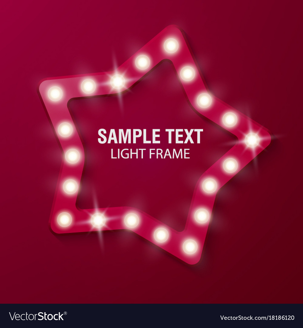 Bulb frames on red background