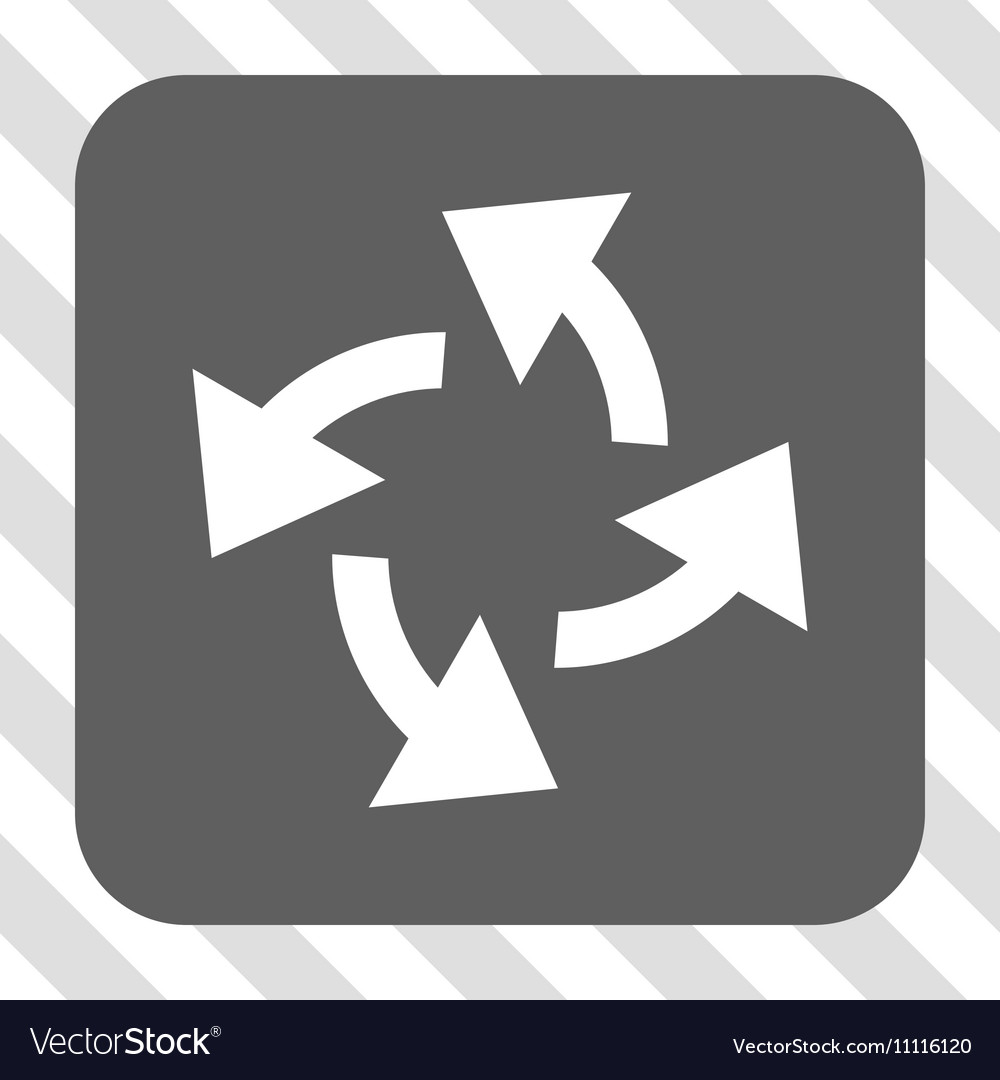 Centrifugal arrows rounded square button