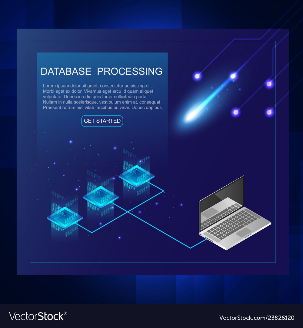 Data Center & Server Processing Concept