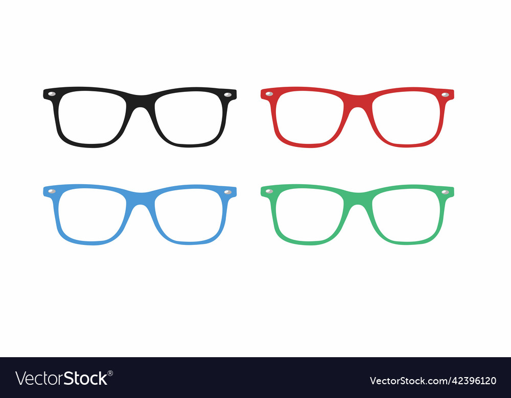 different-color-glasses-frames-royalty-free-vector-image