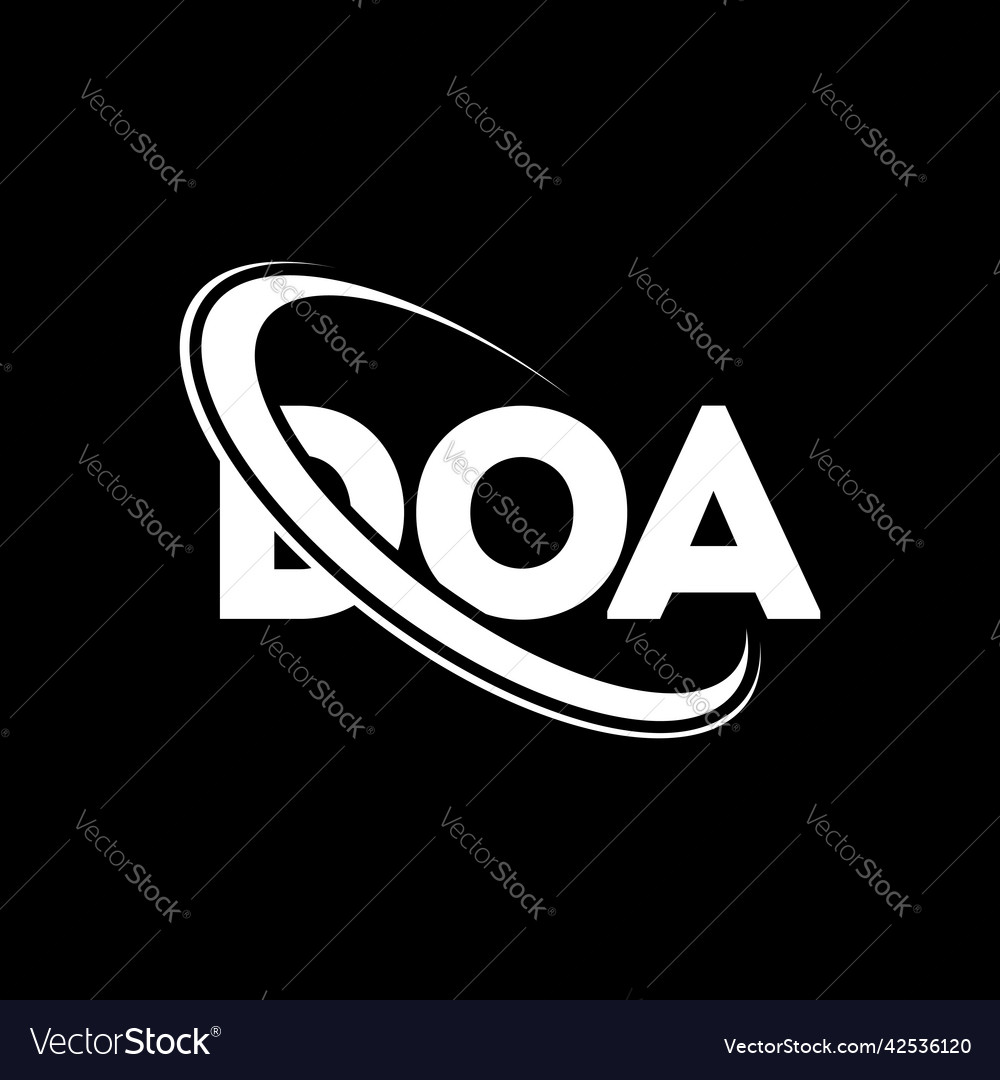 Doa logo letter design Royalty Free Vector Image