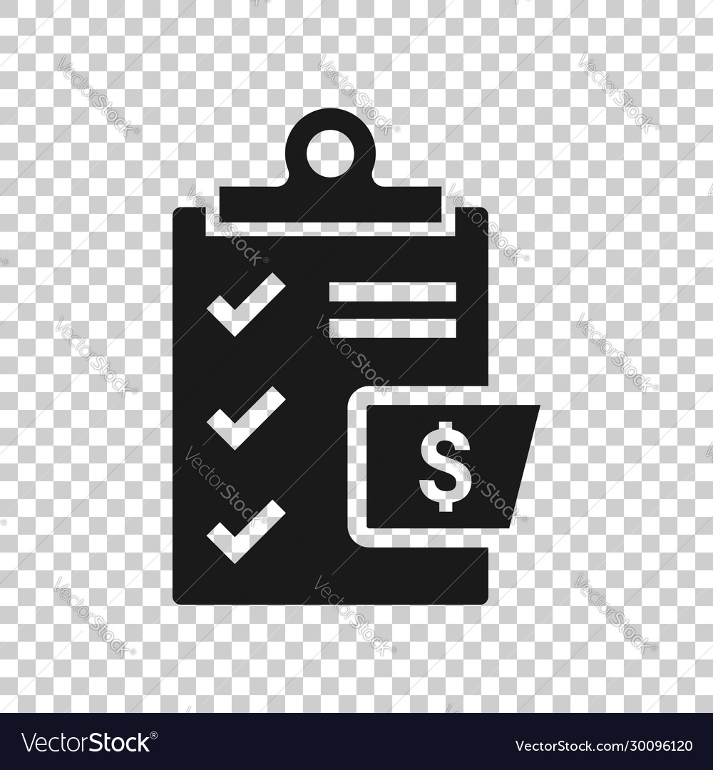 Document checklist icon in flat style report