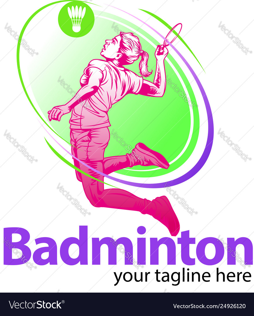 Weibliches Badminton Spielersymbol