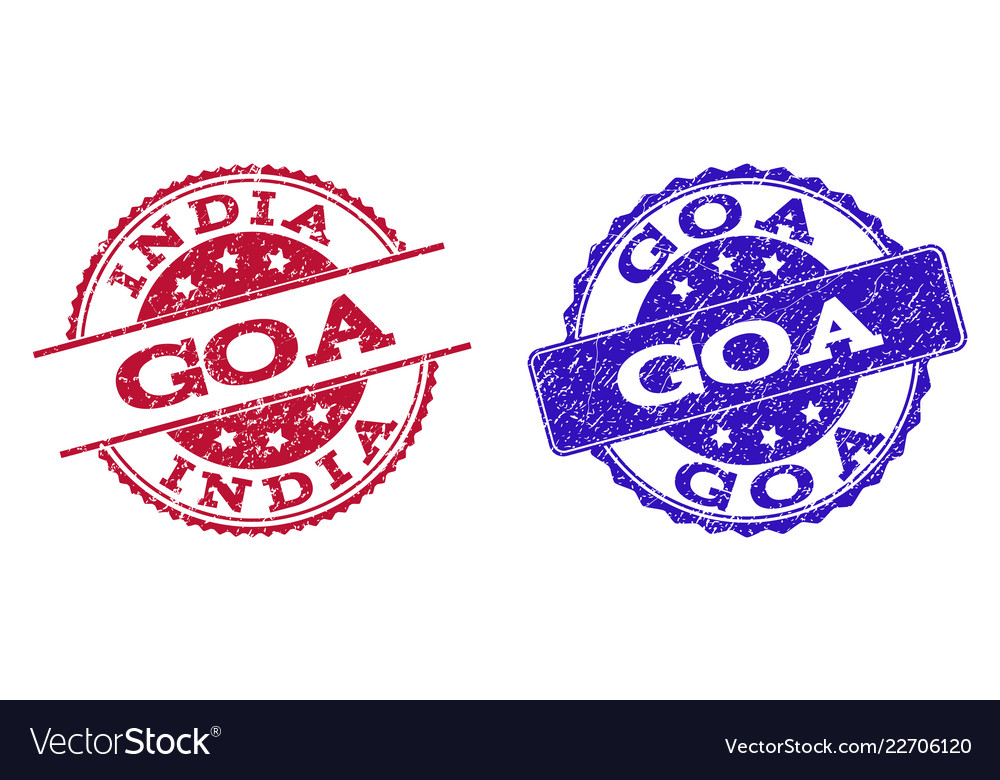 Grunge scratched goa stamp seals