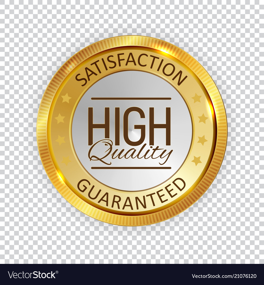 High quality golden shiny label sign Royalty Free Vector