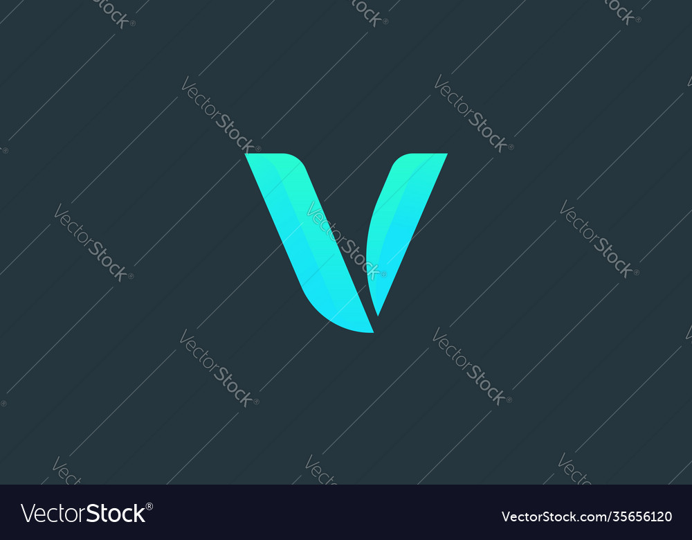 Letter v logo design Royalty Free Vector Image