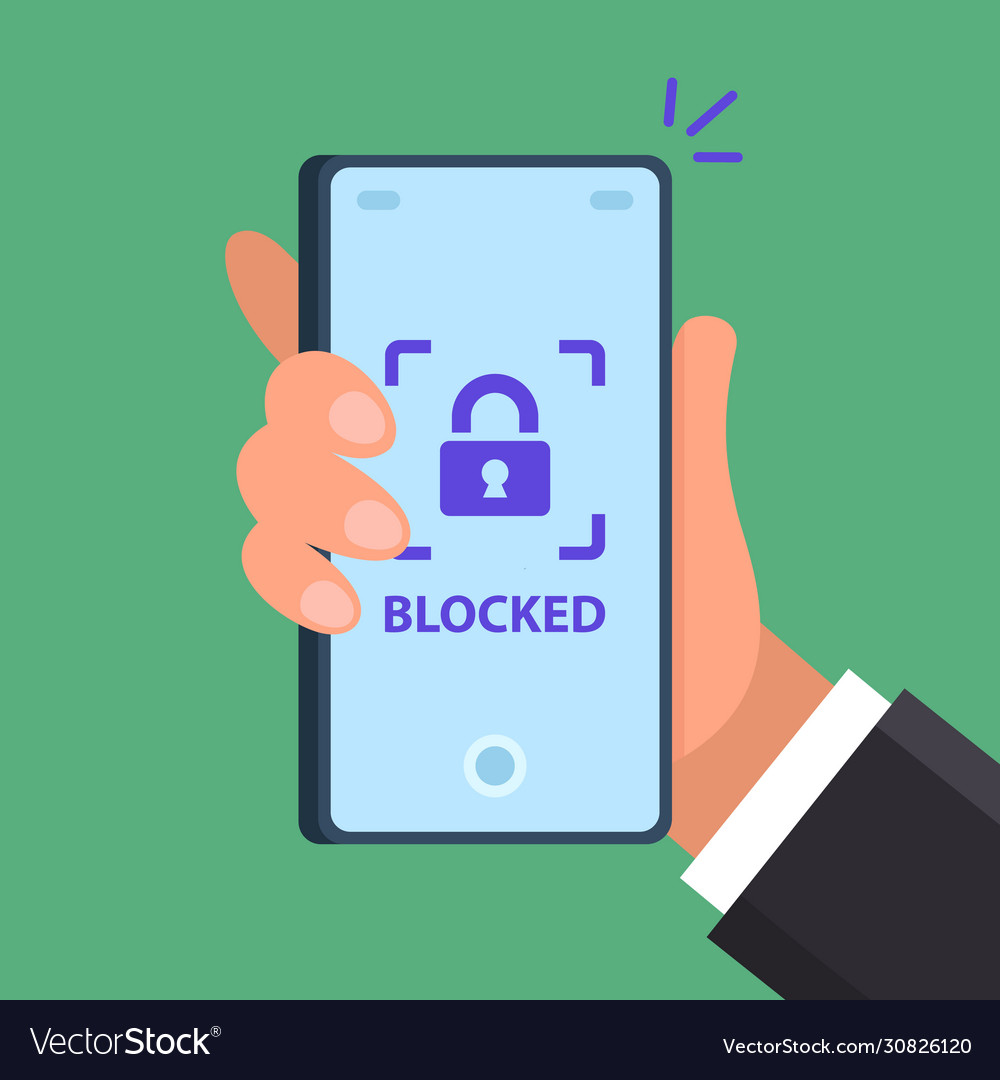 Message phone is locked secure smartphone Vector Image