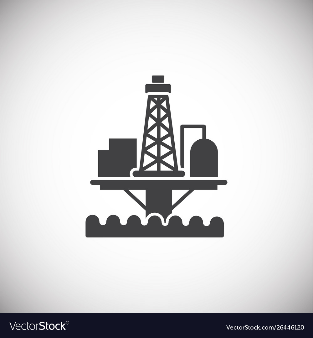 Oil rig related icon on background for graphic