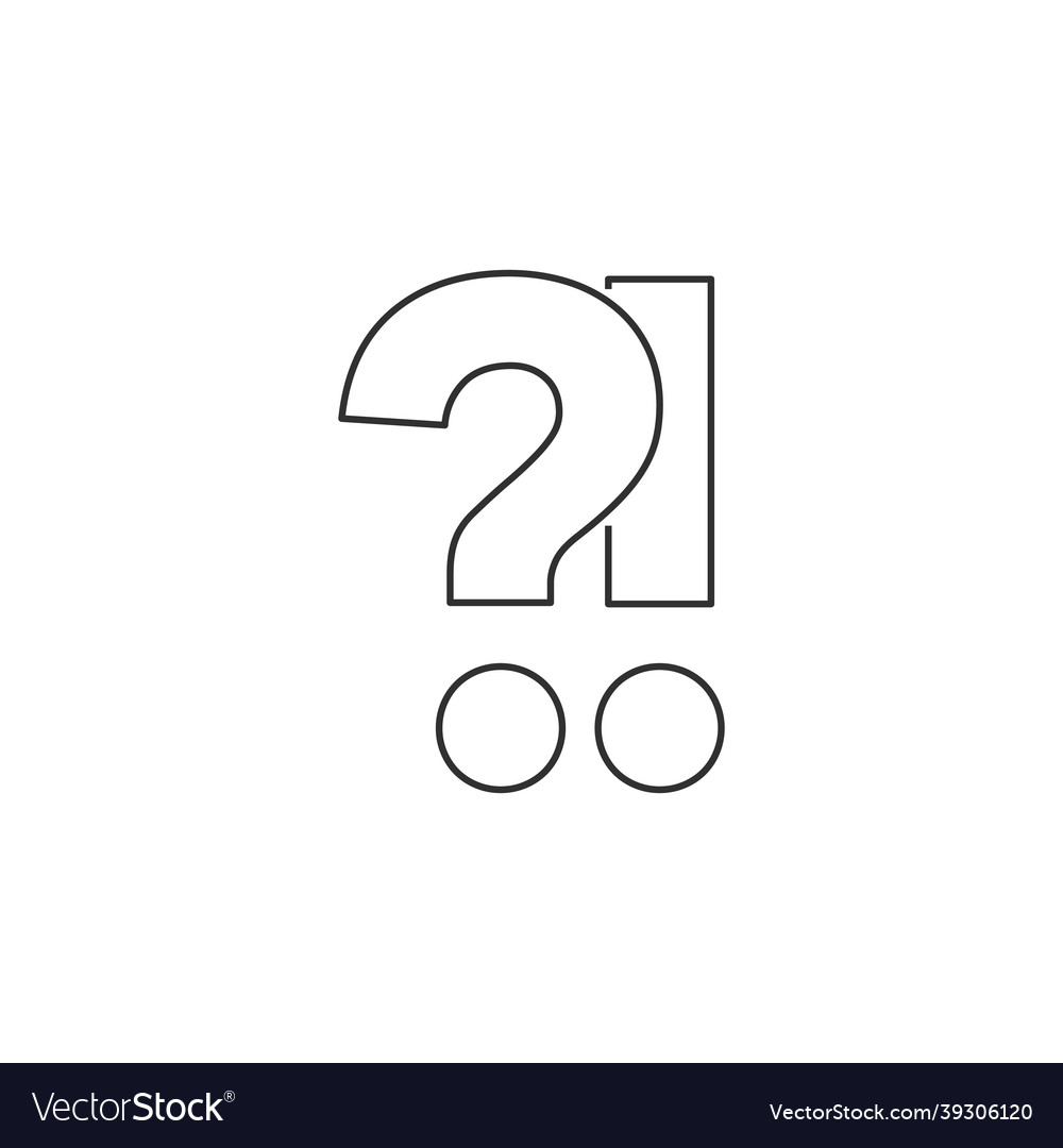 Question mark and exclamation point linear icon vector image Question mark and exclamation point linear icon
