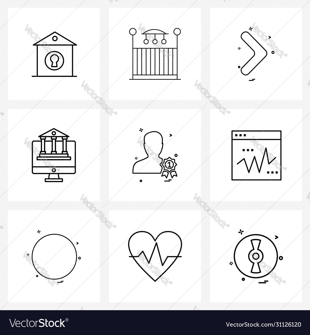 Set 9 ui icons and symbols for avatar monitor