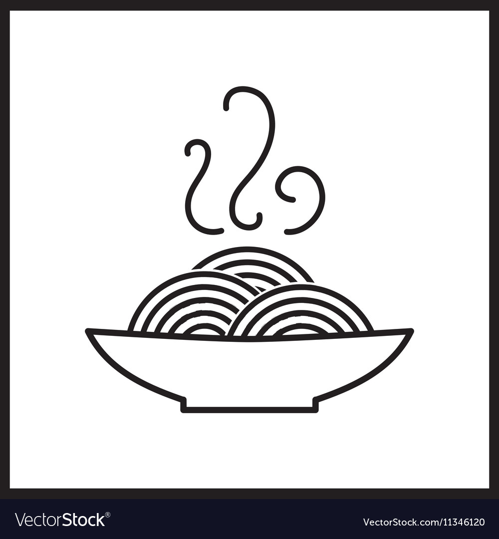 Spaghetti or noodle simple icons