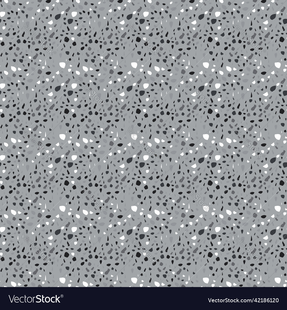 Terrazzo seamless pattern texture in gray vector image Terrazzo seamless pattern texture in gray