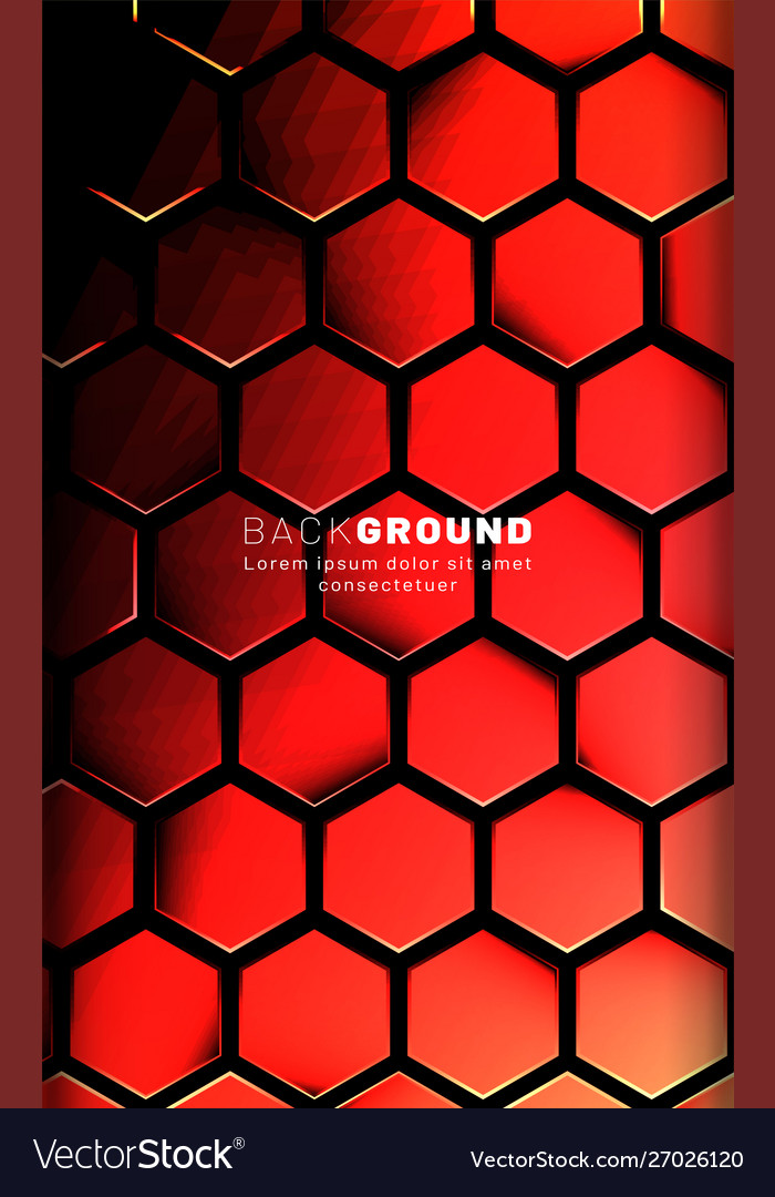 Vertical hexagon background gradient color light Vector Image Vertical hexagon background gradient color light