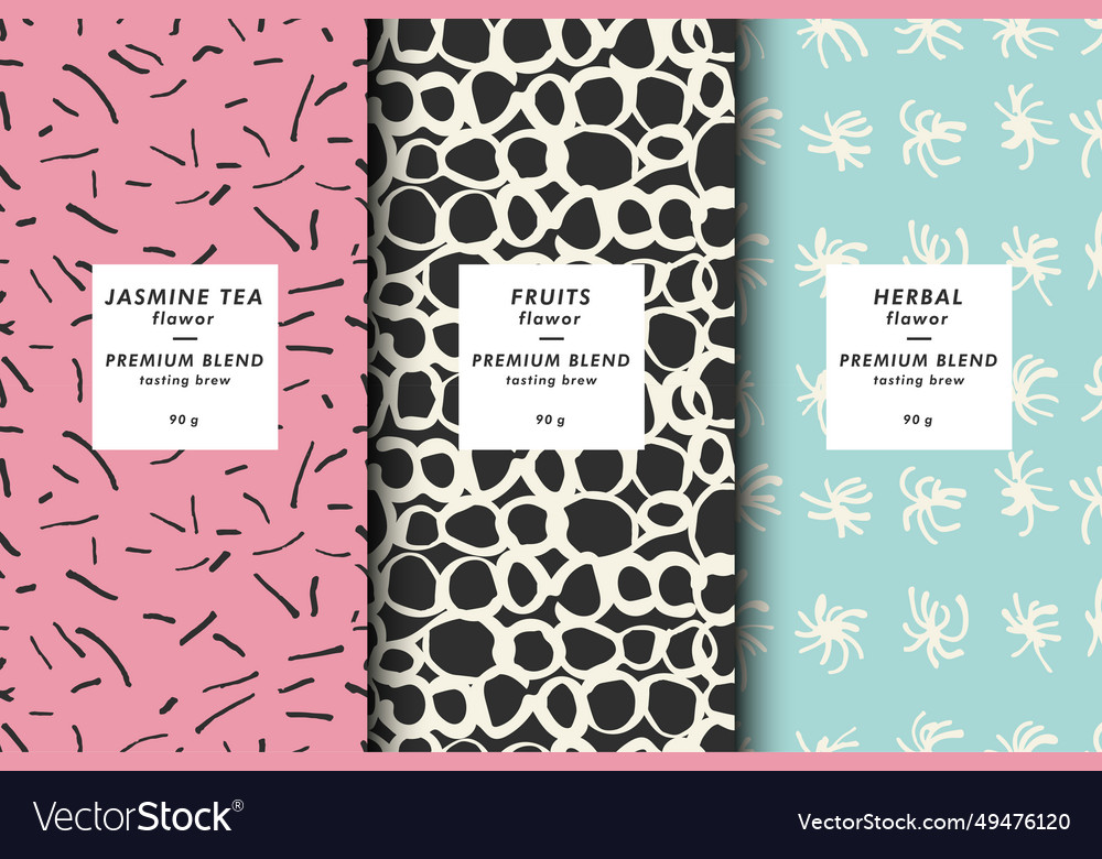 Wrapping paper template set of design elements
