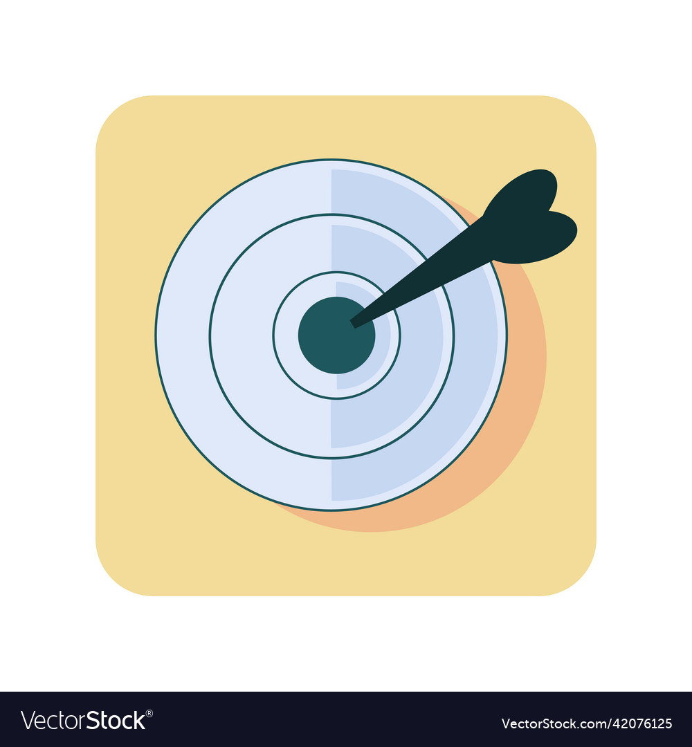 Abstract button icon target on white background Vector Image Abstract button icon target on white background