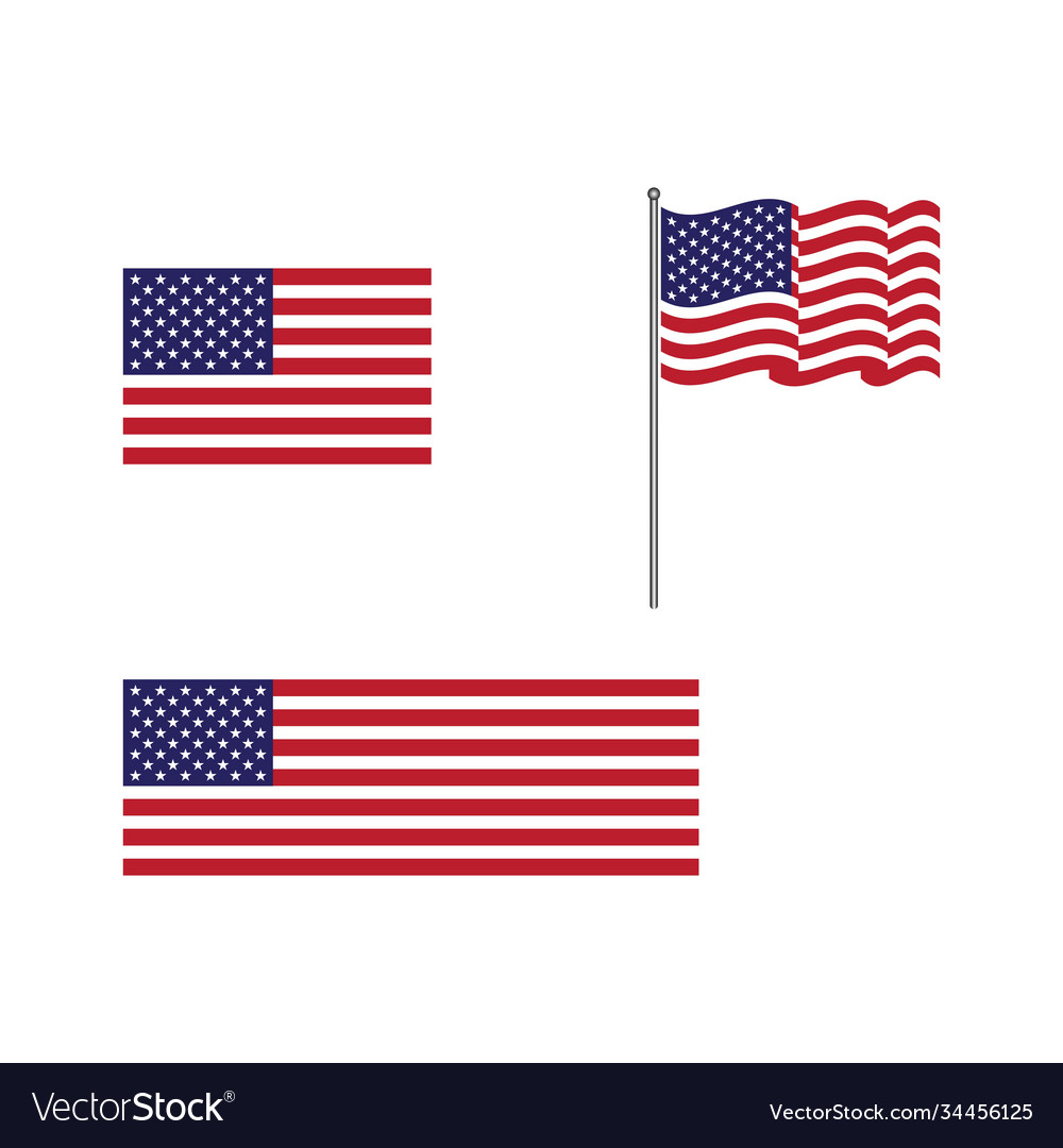American Flag Icon Set