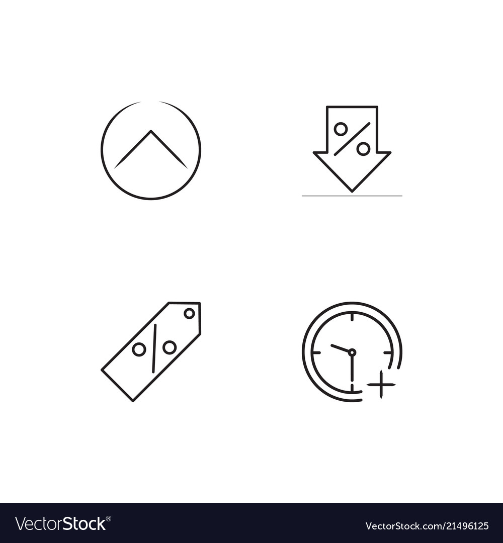 Banking linear icons set simple outline