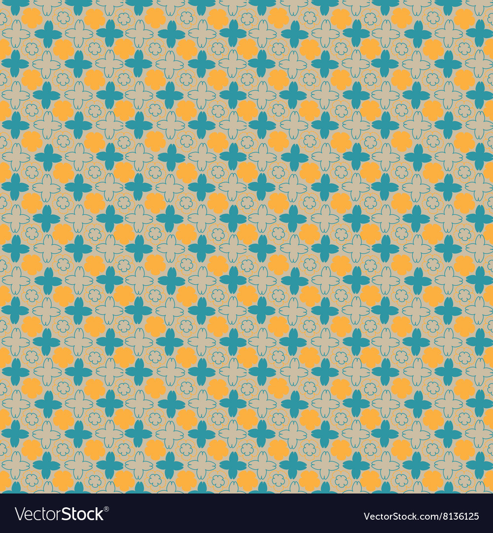 Flower seamless pattern retro color and designed