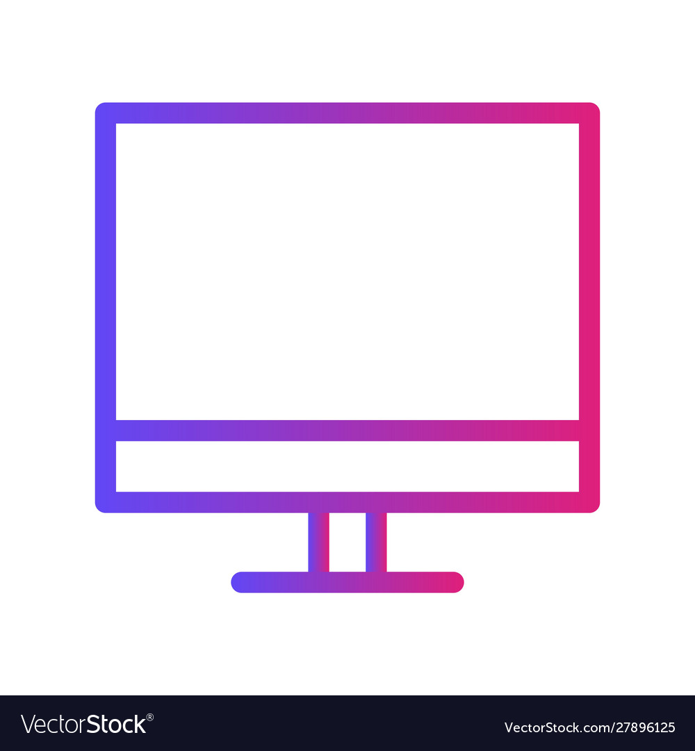 Gradient lcd icon with white background