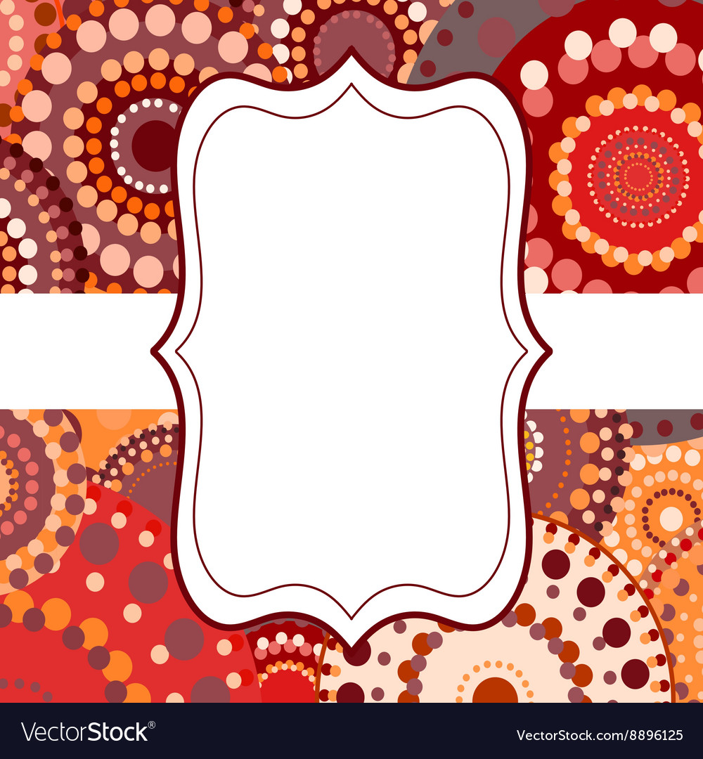 Patterned frame background invitation circular