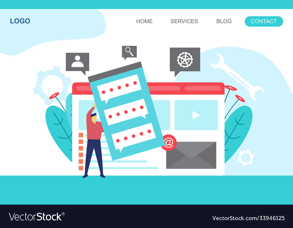 People Build Website Design Web Page Project Vector Image