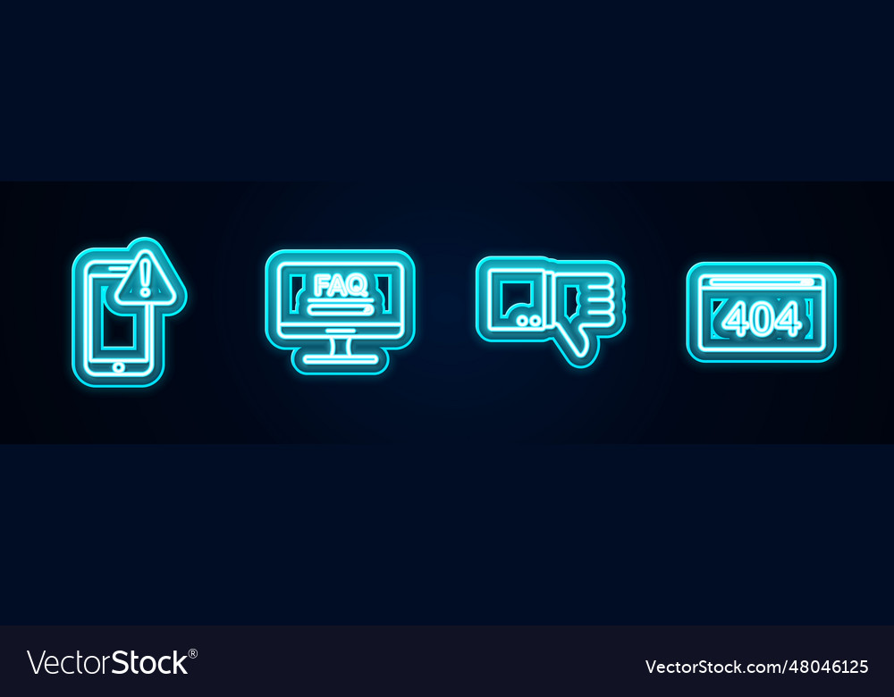 Set line mobile with exclamation mark monitor faq vector image Set line mobile with exclamation mark monitor faq