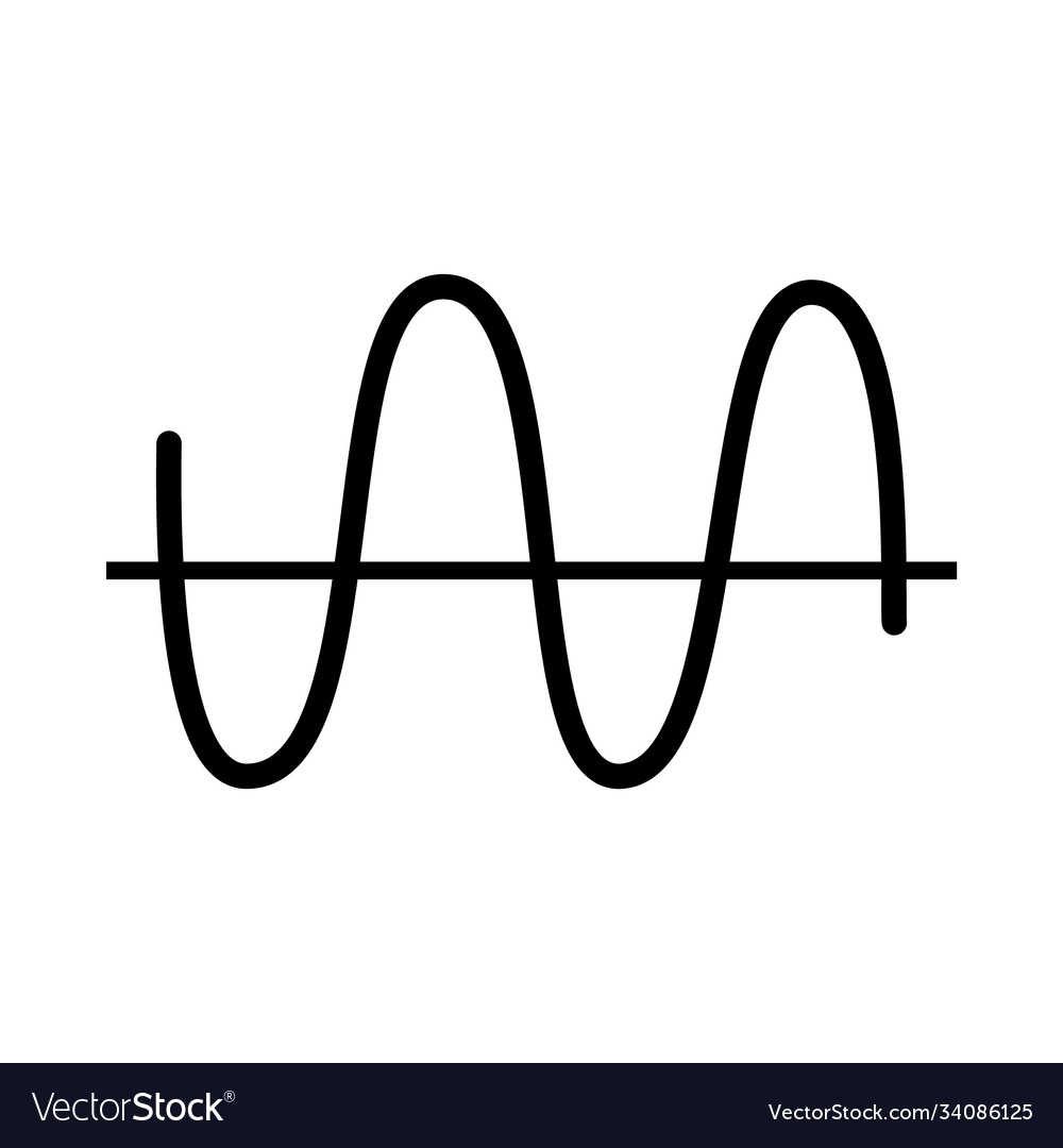 Sine sound wave icon royalty free vector image
