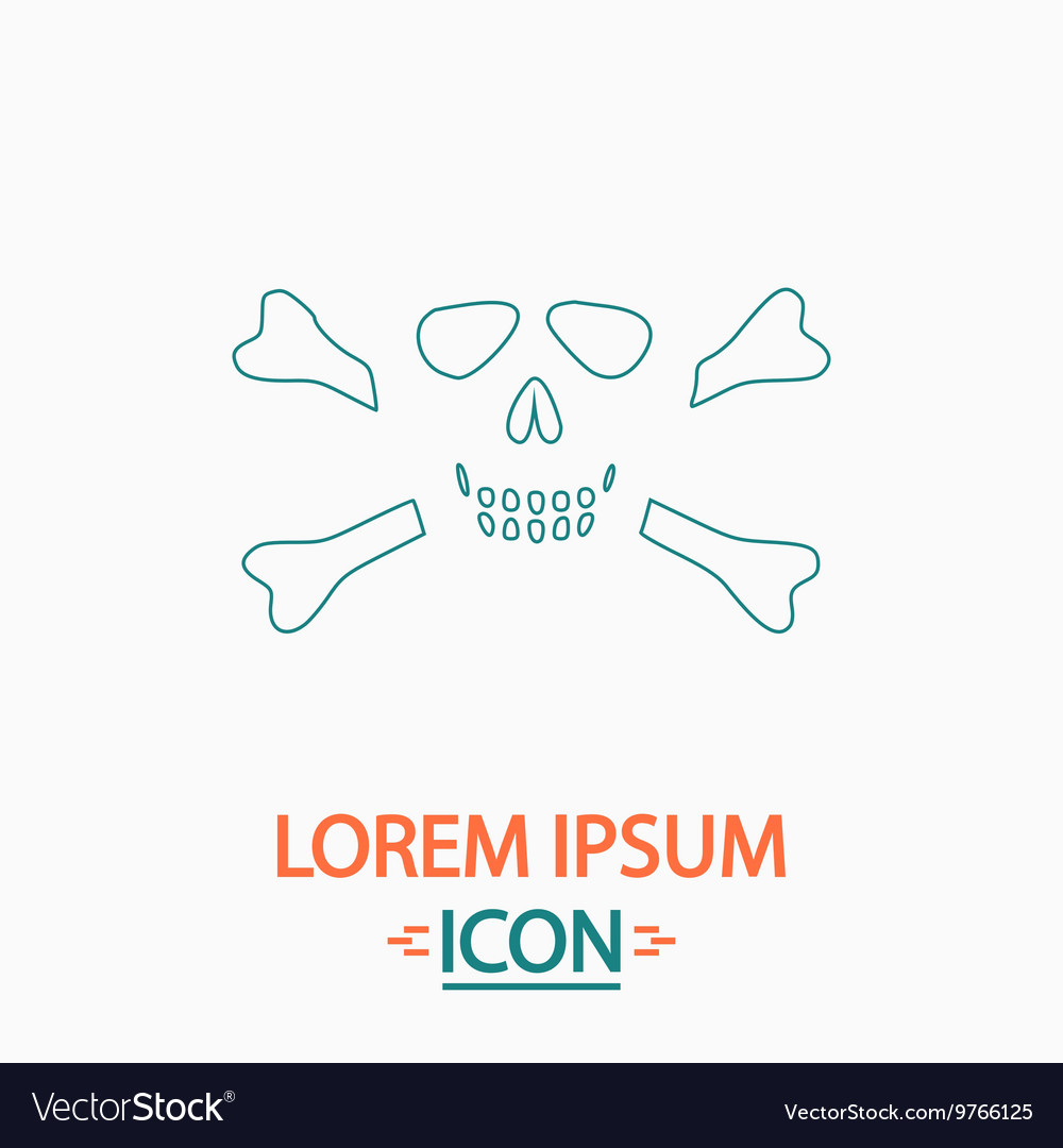 Skull crossbones computer symbol