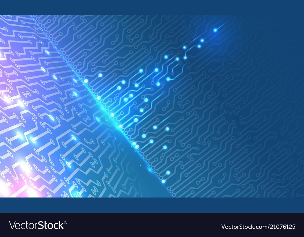 Technology background with glowing elements