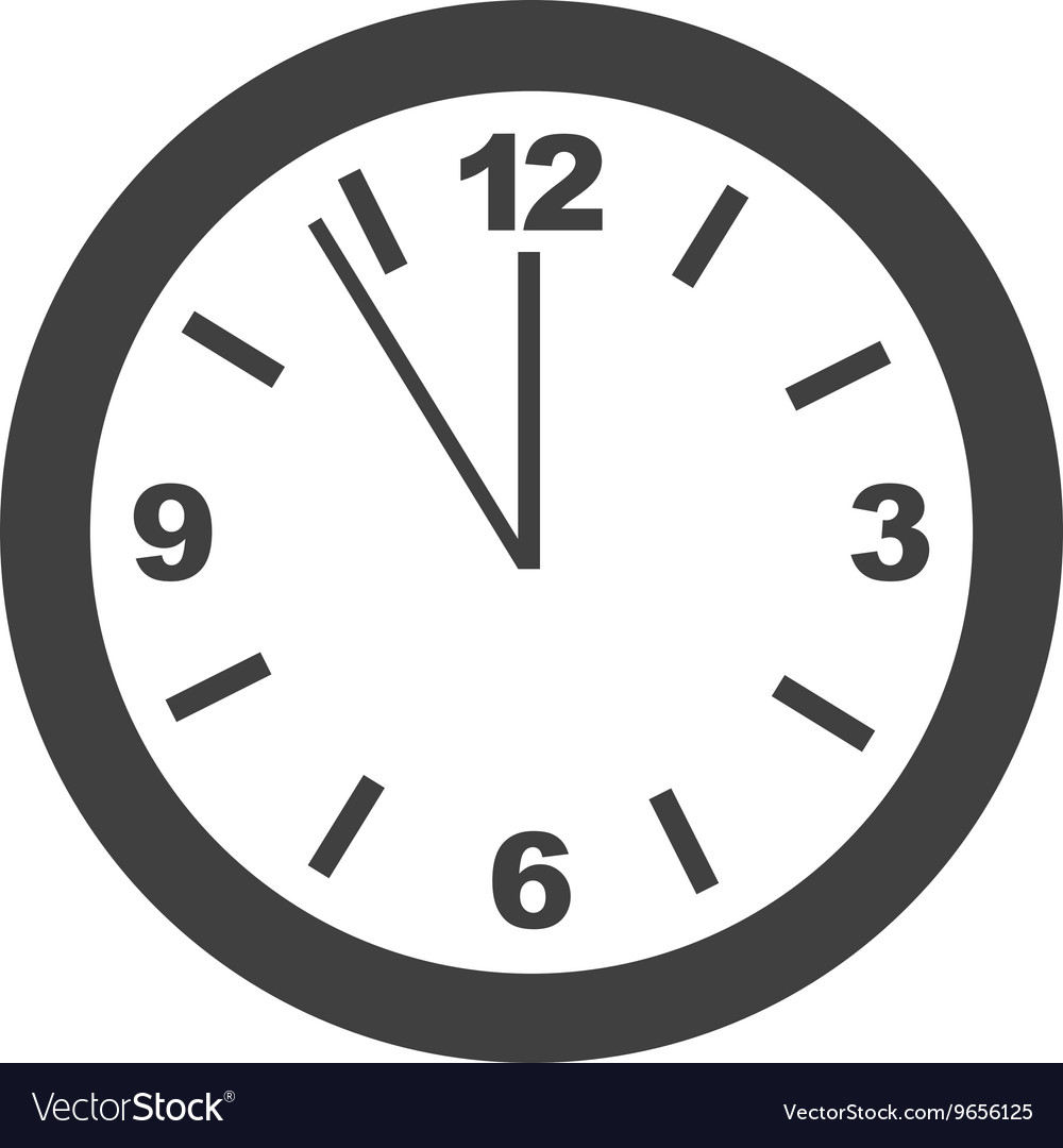 Time clock isolated icon design