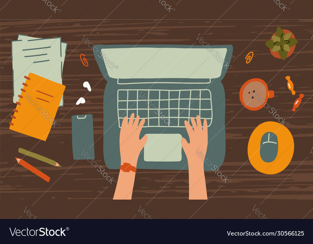 Working desktop remote work concept