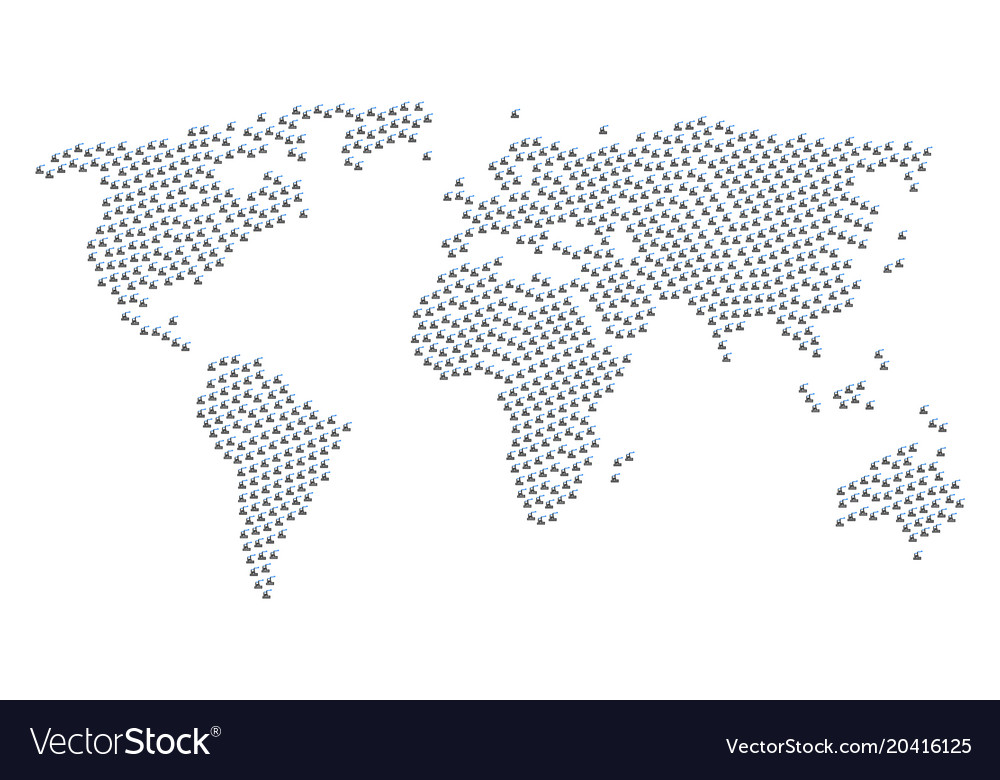 World map pattern of fabric building items