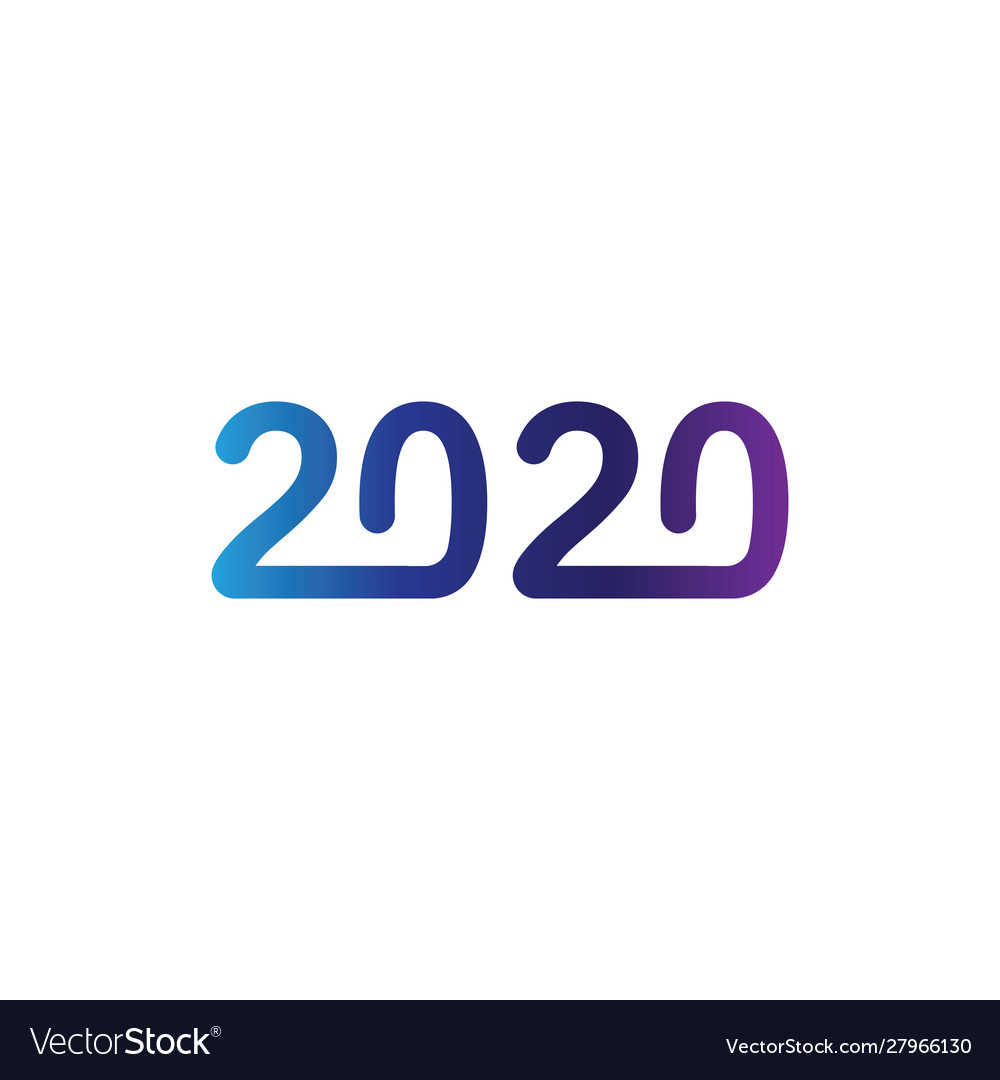 2020 logo graphics new year Royalty Free Vector Image