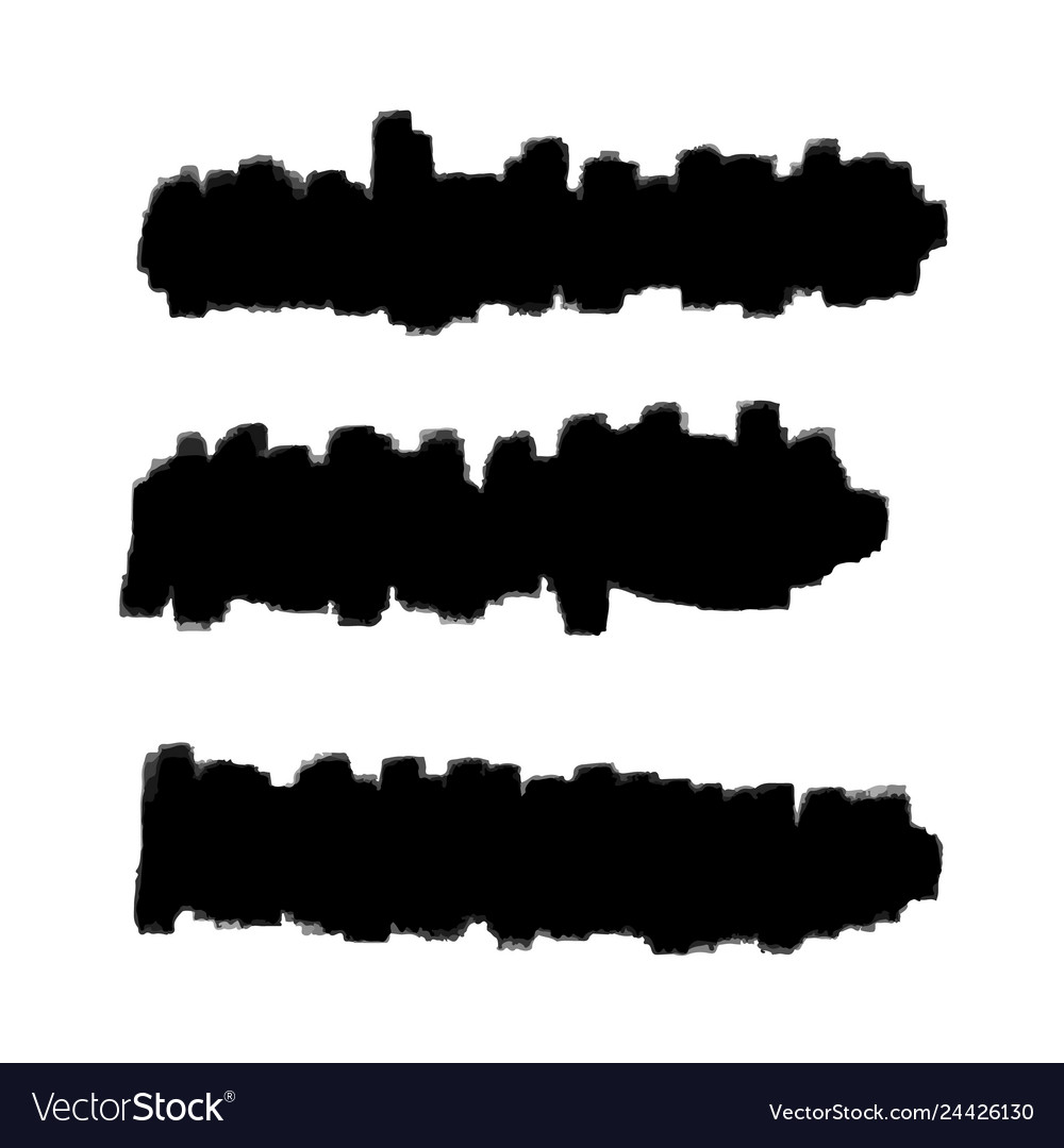 Black background for text paint ink brush stroke Vector Image