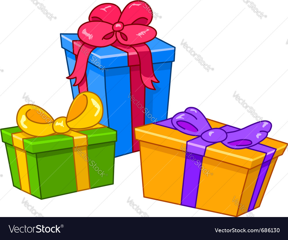 Download Cartoon gifts Royalty Free Vector Image - VectorStock