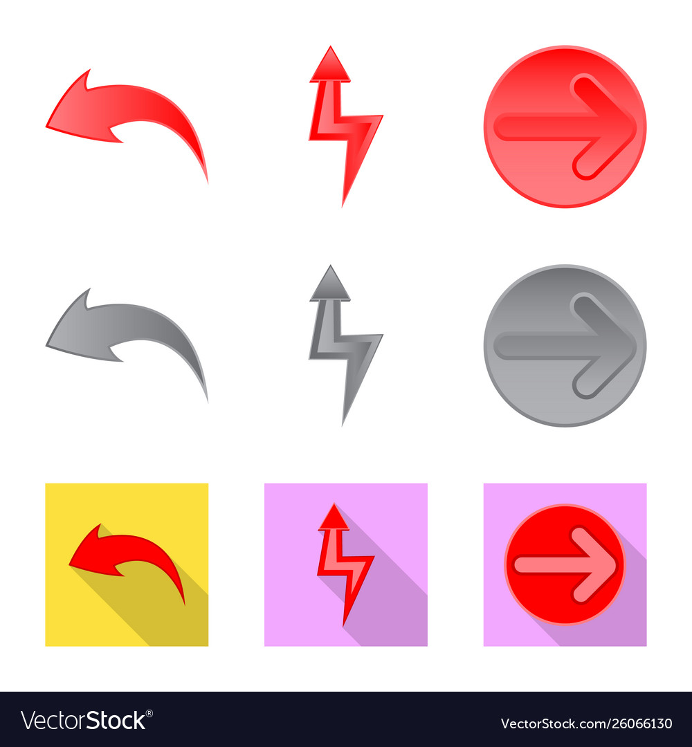 Design element and arrow symbol vector image Design element and arrow symbol