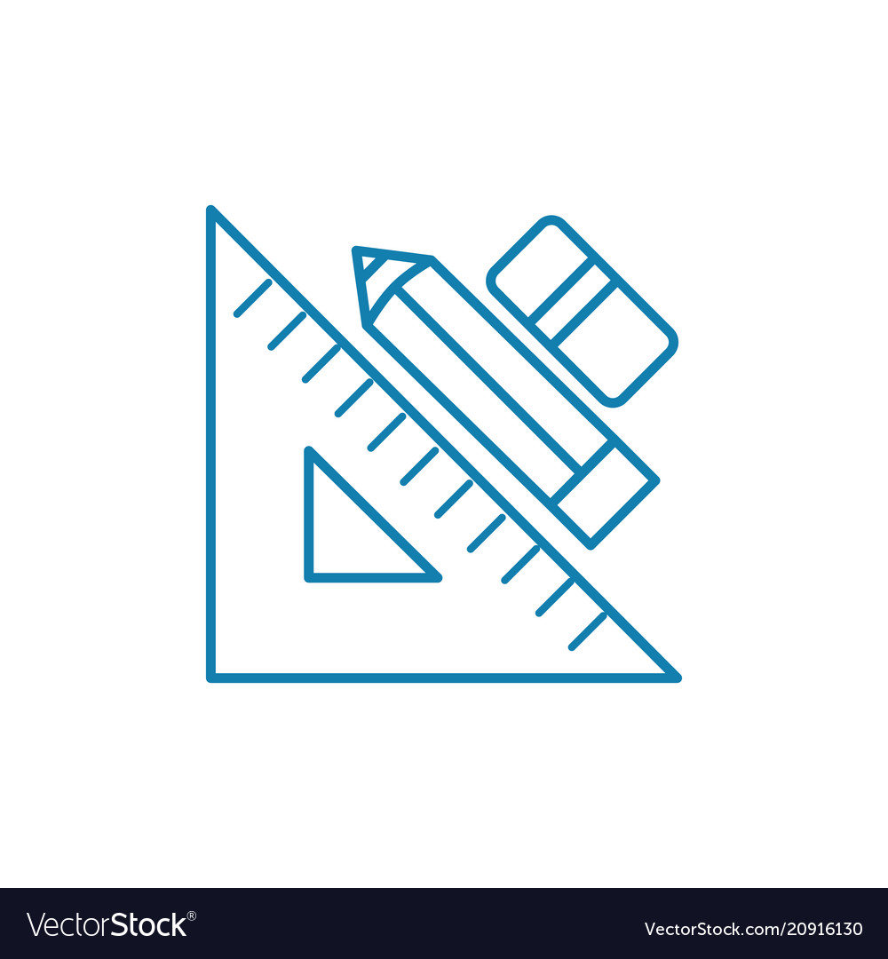 Design tools linear icon concept vector image Design tools linear icon concept