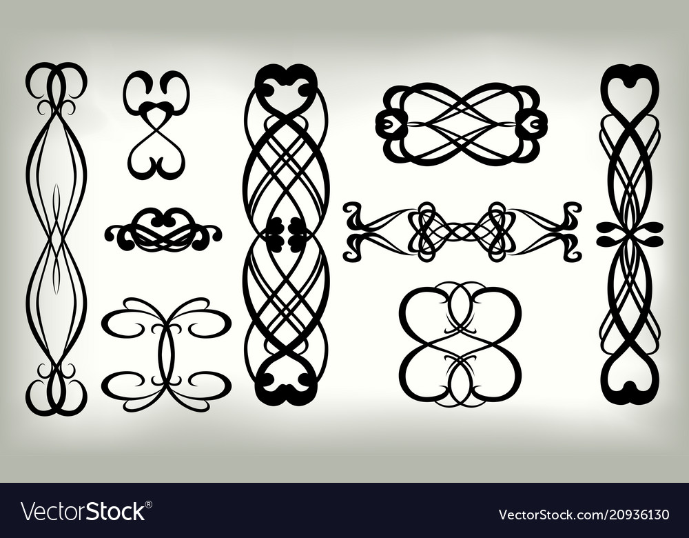 Elegant Ornate Patterns & Vignettes