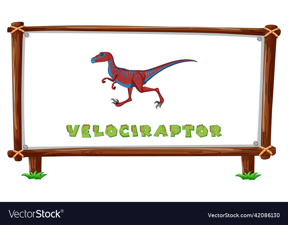 Frame template with dinosaurs and text