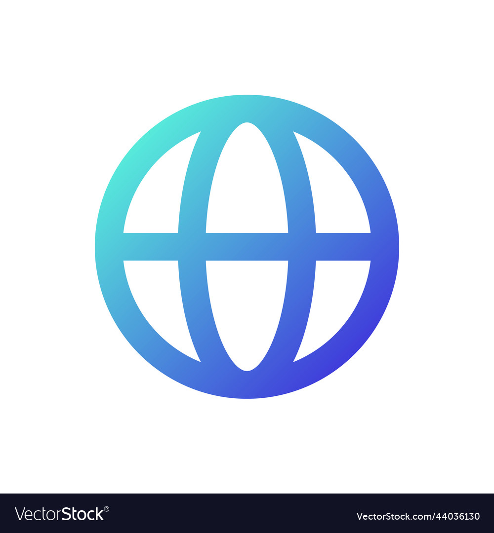 Globe pixel perfect gradient linear ui icon