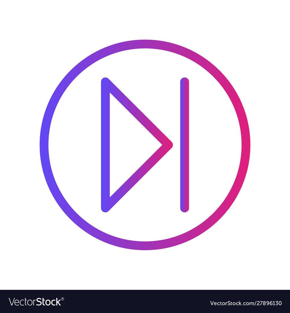 Gradient forward icon with white background
