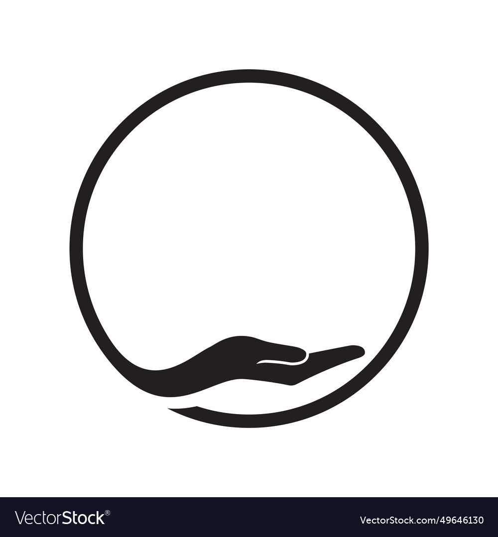 Handpflege Circle Logo - Line Art