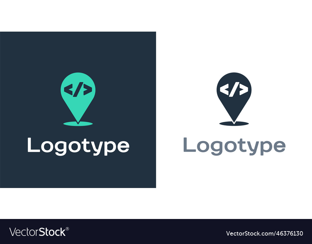 Logotype web design and front end development icon vector image Logotype web design and front end development icon