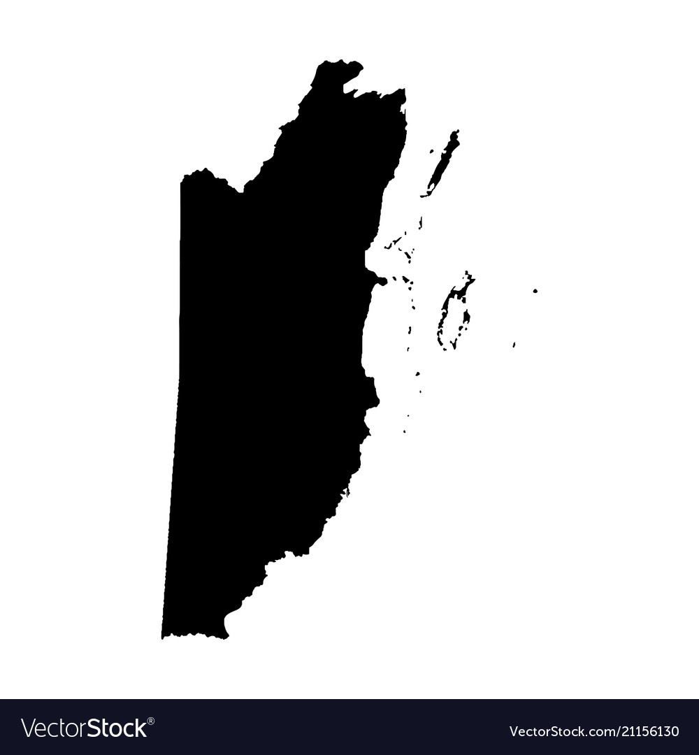 Map belize isolated black on Royalty Free Vector Image