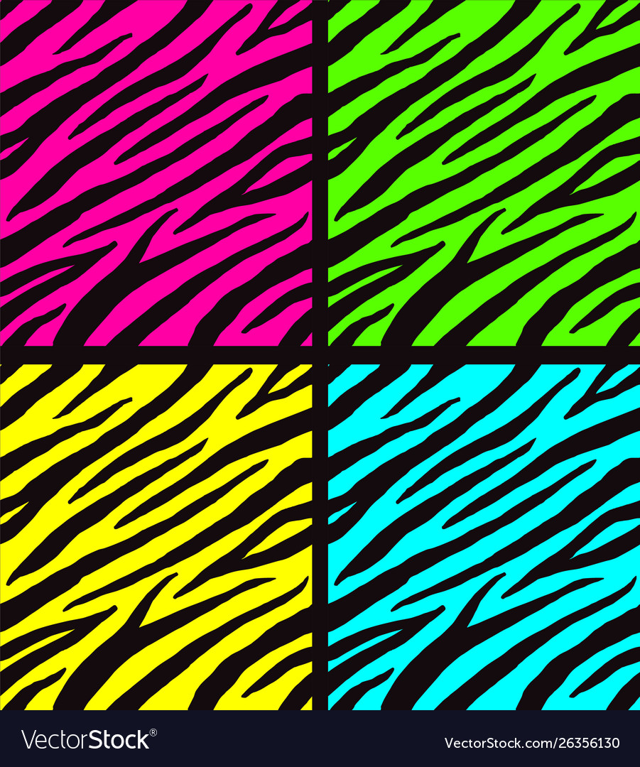 Neon Zebra Stripes Pattern