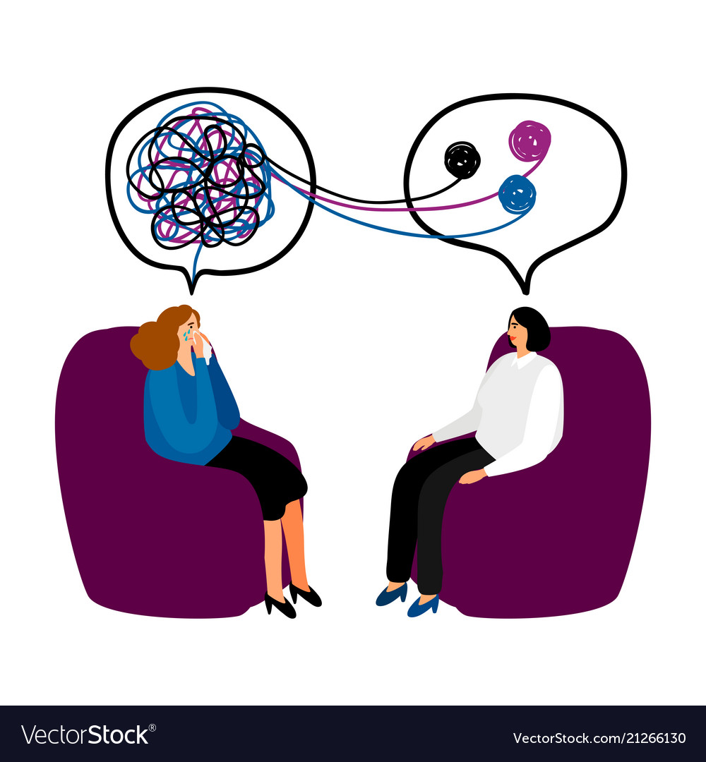 Psychotherapy concept Royalty Free Vector Image