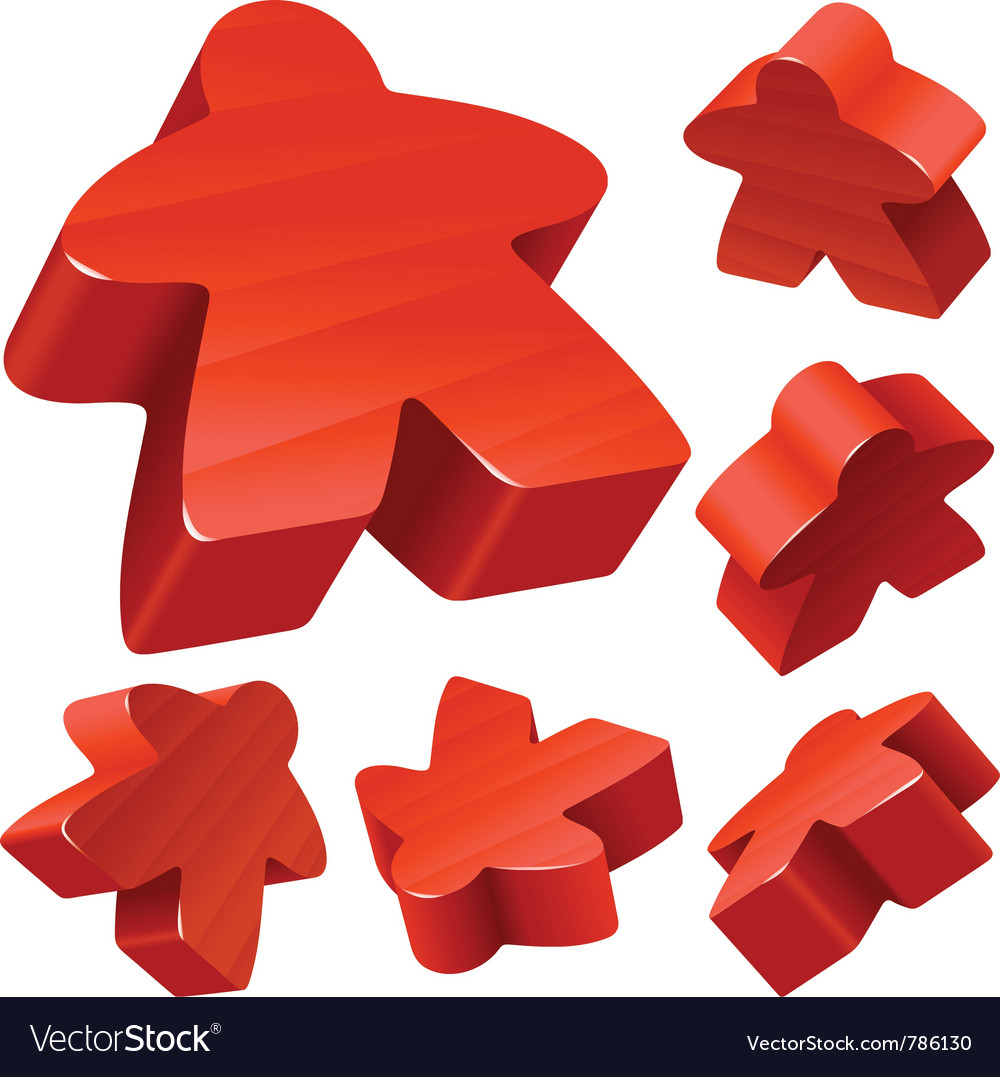 Red Meeple Vector Illustration Stock Illustration - Download Image